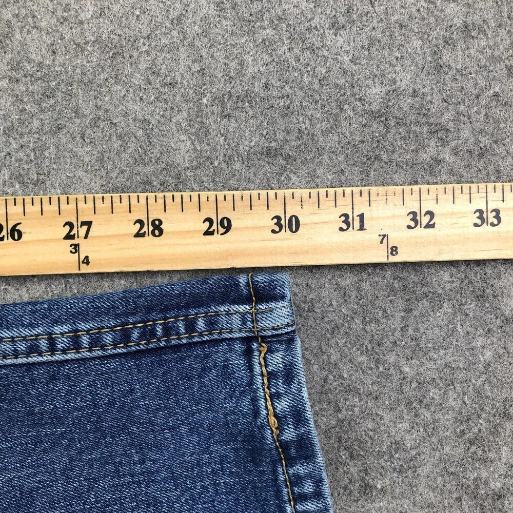 Levis 505 Jeans Mens 42x30 Blue Medium Wash Regular Straight Denim Pants Casual